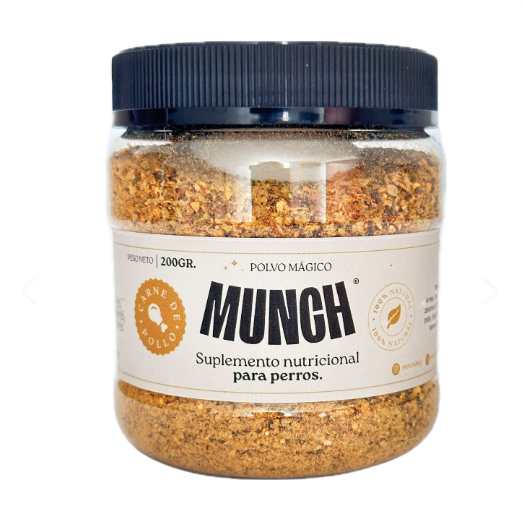 Munch suplemento nutricional en polvo para perros, sabor pollo, 200g